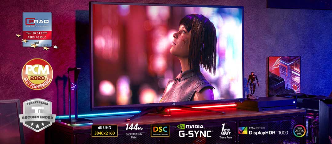 ROG Swift DSC Gaming Monitor 4K UHD 144Hz | PG43UQ